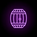 barrel of wine icon. Elements of Alcohol drink in neon style icons. Simple icon for websites, web design, mobile app, info