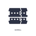 barrell icon on white background. Simple element illustration from farming and gardening concept