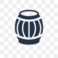 Barrell vector icon isolated on transparent background, Barrell