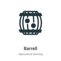 Barrell vector icon on white background. Flat vector barrell icon symbol sign from modern agriculture farming and gardening