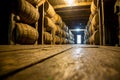 Barrels of Aging Bourbon Royalty Free Stock Photo