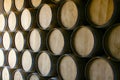 Barrels for aging wines and spirits Royalty Free Stock Photo