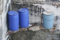 Barrels as a water storage in Cuba Royalty Free Stock Photo