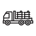 Barrels delivery, cargo, logistic delivery, shipment fully editable vector icon Royalty Free Stock Photo