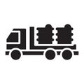 Barrels delivery, cargo, logistic delivery, shipment fully editable vector icon Royalty Free Stock Photo