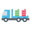 Barrels delivery, cargo, logistic delivery, shipment fully editable vector icon Royalty Free Stock Photo