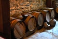 Wine Wood Barrels in Dungeon