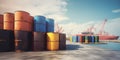 barrels of oil Royalty Free Stock Photo