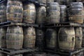 Barrels of old rum