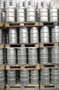 Barrels at an open storage Royalty Free Stock Photo