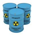 Barrels with radioactive substance Royalty Free Stock Photo