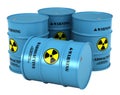 Barrels with radioactive substance Royalty Free Stock Photo