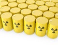 Barrels with radioactive symbol Royalty Free Stock Photo