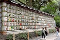 Barrels of sake wrapped in straw