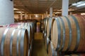 Barrels of South African wine stacked for sale Royalty Free Stock Photo