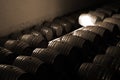 Barrels in the wine cellar Royalty Free Stock Photo