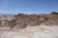 Barren, desolate mountain landscape at the Zabriskie Point Lookout in Death Valley National Park, California