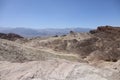 Barren, desolate mountain landscape at the Zabriskie Point Lookout in Death Valley National Park, California