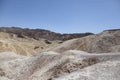 Barren, desolate mountains at the Zabriskie Point Lookout in Death Valley National Park