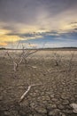Barren ground sunset Royalty Free Stock Photo