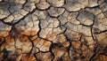 Barren land, burnt tree, Africa extreme drought generated by AI