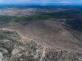 Barren land, mountains, fields and canyons