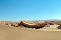 Sand dunes in Moon Valley Valle de la Luna, Atacama Desert, Chile Royalty Free Stock Photo