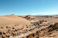 Sand dunes in Moon Valley Valle de la Luna, Atacama Desert, Chile Royalty Free Stock Photo