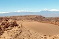 Sand dunes in Moon Valley Valle de la Luna, Atacama Desert, Chile Royalty Free Stock Photo