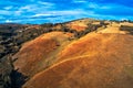 Barren landscape of Zlatibor mountain hill slopes in autumn sunset Royalty Free Stock Photo