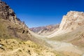 Barren mountains of the cold desert wilderness Royalty Free Stock Photo