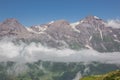 Barren peaks of the Hoher Tenn and the Grosses Wiesbachhorn Royalty Free Stock Photo