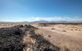 Barrend desert landscape in the Mojave desert in California USA