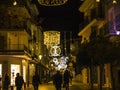 Street decorations on the Barreo in Nerja Spain