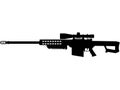 Barrett M82A1. 416 Sniper long range rifle Caliber 50 BMG United States Armed Forces and USA United States Army Barrett M82A1 Snip Royalty Free Stock Photo