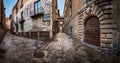 Barri Gothic Quarter and Bridge of Sighs in Barcelona, Catalonia Royalty Free Stock Photo