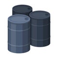 Barricade of empty barrels.Paintball single icon in cartoon style vector symbol stock illustration web.