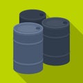 Barricade of empty barrels.Paintball single icon in flat style vector symbol stock illustration web.