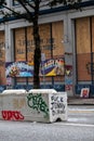 Barricade next to the East Precinct in Seattle June 2020