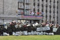 Barricades of separatists in front of the government building