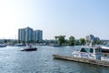 City of Barrie Marina Boat Launch and Dock. Kempenfelt Bay, Lake Simcoe.