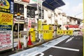 Barrier gate of entrance and exit of car parking for japanese pe