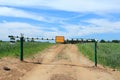 Barrier gate on private road