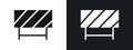 Barrier icon linear graphics set vector in black Royalty Free Stock Photo