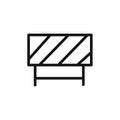 Barrier icon linear vector graphics sign Royalty Free Stock Photo