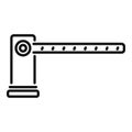Barrier icon outline vector. Safety gate