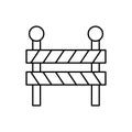 Barrier icon. Simple line, outline vector elements of construction tool icons for ui and ux, website or mobile application Royalty Free Stock Photo