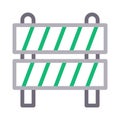 Barrier colour line vector  icon Royalty Free Stock Photo