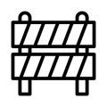 Barrier thin line vector  icon Royalty Free Stock Photo