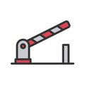 Barrier icon vector image. Royalty Free Stock Photo